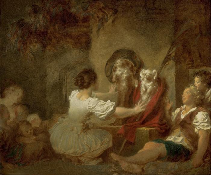 Jean-Honore Fragonard Education is Everything Norge oil painting art